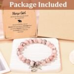 NatuBeau Gifts for Dog Lovers, Dog Mom Gifts for Women, Natural Stone Dog Mom Bracelets with Gift Card, Horse Gifts Hummingbird Gifts Flamingo Gifts for Women Mothers Day Christmas - Image 8