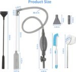 Aquarium Siphon Vacuum Cleaner Kit, Fish Tank Vacuum Gravel Cleaner, Fish Tank Cleaner for Water Changing, Gravel, Sand & Algae Cleaning - Image 6