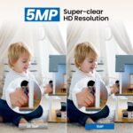 5MP Security Camera Indoor-5G/2.4G Dual WiFi Cameras for Home Security with Audio and Video Ideal for Pet/Nanny/Baby Monitor, 360 Auto Tracking, SD/Cloud Storage, Support Alexa/Google Home, D1 - Image 3