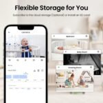 5MP Security Camera Indoor-5G/2.4G Dual WiFi Cameras for Home Security with Audio and Video Ideal for Pet/Nanny/Baby Monitor, 360 Auto Tracking, SD/Cloud Storage, Support Alexa/Google Home, D1 - Image 5