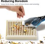 2Pcs Bird Foraging Toys Puzzle, Bird Slow Feeder Mats, Interactive Parrot Foraging Toys to Increase Feeding Time, Bird Enrichment Toys for Rat, Parakeet, Cockatiel, African Grey, Conure, Budgies - Image 4