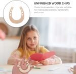 Sewroro 24pcs Horseshoe Shape Wood Cutouts for Crafts Unfinished Wooden Horseshoes DIY Painting Discs Slices Small Party Decorations - Image 10