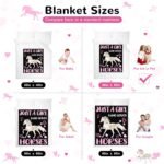 Horse Blanket for Girls, Horse Gifts for Girls, Just A Girl Who Loves Horses Blanket 50" x 40", Christmas Birthday Gifts for Horse Lovers, Daughter, Granddaughter - Image 7