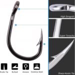 Fishing Live Bait Hooks 2X Strong Stainless Steel Fishing Hooks Saltwater Super Sharp Bait Fish Hooks Freshwater Circle Hooks - Image 3