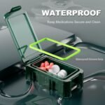 Restree Weekly Pill Organizer, 7 compartments Portable Pill Box, Moisture-Proof Travel Pill Case, Pill Storage Box for Vitamin, Medicine, Fish Oil/Supplements (Green) - Image 5