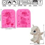 WonDerfulC Unicorn Silicone Mold 3D Horse Fondant Clay Ice Cube Mould DIY Baking Tool Cake Decoration Molds - Image 6