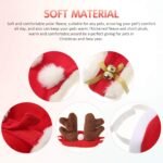 Syhood 4 Pieces Cat Christmas Outfit Christmas Cat Santa Hat and Scarf Christmas PET Costume Set Dog Puppy Kitten Cosplay Adjustable Costume Accessories for Small Cat - Image 3