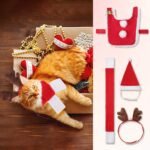 Syhood 4 Pieces Cat Christmas Outfit Christmas Cat Santa Hat and Scarf Christmas PET Costume Set Dog Puppy Kitten Cosplay Adjustable Costume Accessories for Small Cat - Image 6
