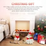 Syhood 4 Pieces Cat Christmas Outfit Christmas Cat Santa Hat and Scarf Christmas PET Costume Set Dog Puppy Kitten Cosplay Adjustable Costume Accessories for Small Cat - Image 7