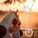 S925 Sterling Silver Lucky Horseshoe Necklace Bee Necklace Y Chain Lariat Horse Stirrup Gift Jewelry for Women Adults - Image 6