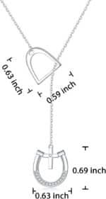 S925 Sterling Silver Lucky Horseshoe Necklace Bee Necklace Y Chain Lariat Horse Stirrup Gift Jewelry for Women Adults - Image 7