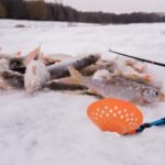 Sfcddtlg Adjustable Ice Fishing Skimmer Scoop- 33.4 Inch Winter Ice Fishing Scooper with Long Handle- Ice Fishing Gear for Scooping Out Ice While Fishing (Blue) - Image 8