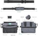 Dog Treat Pouch, Magnetic Closure Pet Training Treat Bag, with Built-in Poop Bag Dispenser, Removable Inner, Adjustable Belt, for Dog Training and Walking - Image 7