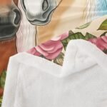 Erosebridal Western Blanket for Kids Adults, Horse Throw Blanket for Girls, Pink Cowgirl Fleece Blanket, Rose Florals Fuzzy Blanket Horse Decor for Girls Room, Baby - Image 5