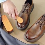 Horsehair Shoe Brush for Cleaning, Shoe Polish Brush Horse Hair Shoe Brush, Soft Shoe Shine Brush Shoe Cleaning Brush for Leather Shoes Boots & Sneakers (Light Brown) - Image 3