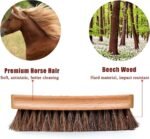 Horsehair Shoe Brush for Cleaning, Shoe Polish Brush Horse Hair Shoe Brush, Soft Shoe Shine Brush Shoe Cleaning Brush for Leather Shoes Boots & Sneakers (Light Brown) - Image 7