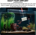 Aquarium Glass Cleaner, 7 in 1 Algae Remover for Fish Tank, Aquarium Cleaning Kit with Long Handle, Aquarium Net, Algae Scraper, Sponge Brush - Image 4