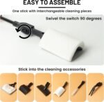 Aquarium Glass Cleaner, 7 in 1 Algae Remover for Fish Tank, Aquarium Cleaning Kit with Long Handle, Aquarium Net, Algae Scraper, Sponge Brush - Image 5