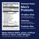 Physician's CHOICE Probiotics for Men - 70 Billion CFU - 8 Strains - w/Selenium & Organic Prebiotics - Supports Digestive Health, Microbiome, Colon, & Immune Health - Advanced Men's Probiotic - 30ct - Image 7