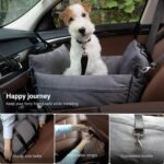 Multifunctional Dog Car Seat - Ideal for Long Trips, Wipe-Clean Dog Booster Car Seat with Calming Cushion - Perfect Dog Car Seats for Small Dogs & Medium Sized Dogs, Camel - Image 6