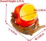 Bird Feeder Fruit Shape with Clamp Holder Cage-Pet Food & Water Bowl Parrot Food Box for Bird Macaw Budgie Parakeet Conure Lovebird Finch (Pomegranate Shape) - Image 4