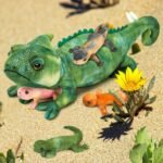 Giant Lizard Plush, 27" Mother Iguana Stuffed Animal with 4 Baby Lizard Plushies, Bearded Dragon Plush Toy for Kids Boys Girls, Stuffed Chameleon for Christmas Birthday Gift - Image 7