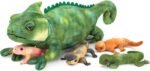 Giant Lizard Plush, 27" Mother Iguana Stuffed Animal with 4 Baby Lizard Plushies, Bearded Dragon Plush Toy for Kids Boys Girls, Stuffed Chameleon for Christmas Birthday Gift - Image 8