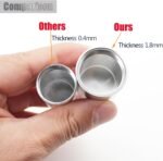 Portable Metal Small Pill Case, Aluminium Alloy Round Pill Box for Travel, Waterproof Pill Box Organizer, Pocket Daliy Pill Holder Pill Container for Medicine Vitamin Fish Oils (Silver) - Image 5