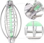 Fishing Feeder, Pack of 10 Stainless Steel Spring Fishing Feeder Bait Cage Holder Tackle Accessory with Pendant Bead Portable Fishing Bait Cage Fishing Accessories - Image 7