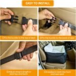 Dog Car Seat for Small Dogs,Detachable and Washable Dog Booster Seat Under 25 lbs,Portable Dog Car Travel Carrier Bed with Storage Pockets and Dog Safety Belt,Black - Image 6