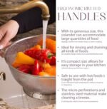 Bellemain Micro-perforated Stainless Steel Colander-Dishwasher Safe (3 QT and 5 QT) - Image 5