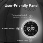 iPettie Automatic Hair Dryer Box for Cats and Small Dogs, Foldable and Large Capacity, 8 High-Velocity Fans, 360° Airflow, Temperature Control, 4-Speed Settings and Timer, 16 Gallons - Image 4