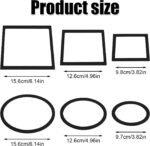 6pcs Fish Feeding Rings, Aquarium Floating Plant Rings, Round & Square Fish Feeder Rings Floating Plant Corral Fish Tank Plant Ring for Bettas, Goldfish, Turtle Aquarium Accessories (Black) - Image 3