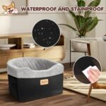 Dog Car Seat for Small/Medium Dogs, Memory Foam Dog Booster Seat with Washable Removable Cover, Storage Pockets and Thick Cushion, Black Part is Waterproof and Abrasion-Resistant - Image 5