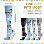 4 Pairs Funny Animal Knee Socks Novelty Animal Lovers Gifts Warm Horse Sloth Chicken Stockings for Women Men Girls (Cool Horse) - Image 4