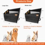 Dog Car Seat for Medium Dogs,Back Seat Extender for Dogs,Hard Bottom Dog Car Seat Cover for Back Seat,Dog Hammock for Car,Car Dog Bed,Dog Carrier for Car Truck SUV (Black, Medium Size) - Image 4