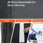 Dog Car Seat for Medium Dogs,Back Seat Extender for Dogs,Hard Bottom Dog Car Seat Cover for Back Seat,Dog Hammock for Car,Car Dog Bed,Dog Carrier for Car Truck SUV (Black, Medium Size) - Image 6