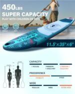 Stand Up Paddle Board Inflatable Stable Sup Board with Fishing Paddleboards Accessories for Adults Youth Wide Non-Slip Deck Surfboard - Image 4