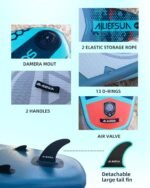 Stand Up Paddle Board Inflatable Stable Sup Board with Fishing Paddleboards Accessories for Adults Youth Wide Non-Slip Deck Surfboard - Image 7