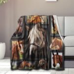 Horse Blanket Horse Gifts for Women Girls Blanket Throws Super Soft Cozy Warm Flannel Blanket for Couch Chair Bed Sofa Office,50"X60"for Teens… - Image 3