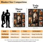 Horse Blanket Horse Gifts for Women Girls Blanket Throws Super Soft Cozy Warm Flannel Blanket for Couch Chair Bed Sofa Office,50"X60"for Teens… - Image 5