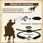 MTLEE Horse Bit Charm Bracelet 2 Pcs Horse Lovers Equestrian Jewelry Adjustable Hose Charm Bracelets for Teens Girls Boys - Image 3