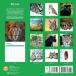 2025 Big Cats Monthly Wall Calendar by Bright Day, 12 x 12 Inch Cute Nature Photography Gift - Image 3