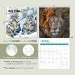 2025 Big Cats Monthly Wall Calendar by Bright Day, 12 x 12 Inch Cute Nature Photography Gift - Image 10