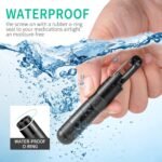 Micro Keychain Pill Holder Titanium Pill Case for Purse Small Pill Container Travel Black Pill Box Medicine Bottle Organizer for Vitamin Fish Oil Supplement - Image 5