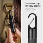 Micro Keychain Pill Holder Titanium Pill Case for Purse Small Pill Container Travel Black Pill Box Medicine Bottle Organizer for Vitamin Fish Oil Supplement - Image 6