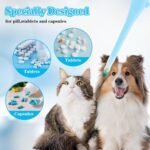 Pet Piller Tablet Feeder Pet Soft Tip Feeding Dispenser Shooter Tool Medication Tablets Capsule Plastic Silicone Plunger Pusher Bule Feeding Accessories for Cats Dogs Small Animals - Image 4