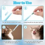 Pet Piller Tablet Feeder Pet Soft Tip Feeding Dispenser Shooter Tool Medication Tablets Capsule Plastic Silicone Plunger Pusher Bule Feeding Accessories for Cats Dogs Small Animals - Image 6