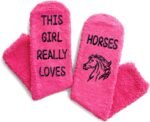 HAPPYPOP Fuzzy Animal Gifts for Girls - Cute Pig Horse Cow Goat Socks for Women Teen Girls Horse Gifts Cow Print Gifts - Image 4