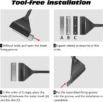 25.6inch Algae Scraper for Glass Aquariums Fish Tank Cleaner Tool with 10 Blades Aluminum Alloy Long Handle Tool-Less Installation - Image 5